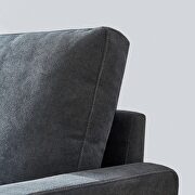 Modern gray fabric sofa l shape, 3 seater with ottoman by La Spezia additional picture 7