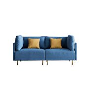 Comfortable blue linen modern sofa by La Spezia additional picture 10