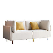 Comfortable beige linen modern sofa by La Spezia additional picture 8
