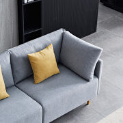 Comfortable gray linen modern sofa additional photo 4 of 9