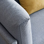 Comfortable gray linen modern sofa by La Spezia additional picture 6