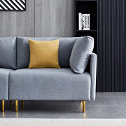 Comfortable gray linen modern sofa by La Spezia additional picture 7