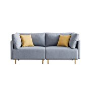 Comfortable gray linen modern sofa by La Spezia additional picture 10