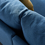 L-shape comfortable blue linen sectional sofa by La Spezia additional picture 11