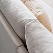 L-shape comfortable beige linen sectional sofa by La Spezia additional picture 6