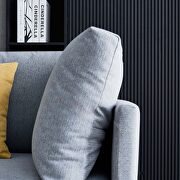 L-shape comfortable gray linen sectional sofa by La Spezia additional picture 7