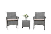 3 pieces conversation set/ 2 armrest sofa and coffee table additional photo 5 of 10