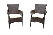 2pcs patio rattan armchair seat with removable cushions by La Spezia additional picture 2