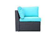 6 pcs outdoor patio pe rattan wicker sofa sectional furniture by La Spezia additional picture 13