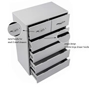 Six drawer side table in gray by La Spezia additional picture 2