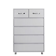 Six drawer side table in gray by La Spezia additional picture 5