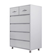 Six drawer side table in gray by La Spezia additional picture 6