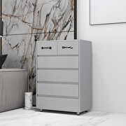 Six drawer side table in gray by La Spezia additional picture 8