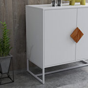 Solid wood square shape handle 2 doors sideboard by La Spezia additional picture 11