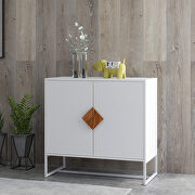 Solid wood square shape handle 2 doors sideboard by La Spezia additional picture 9