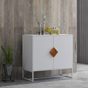Solid wood square shape handle 2 doors sideboard by La Spezia additional picture 10