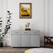 Three doors side table in gray by La Spezia additional picture 3