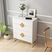 Solid wood special shape square handle design with 4 drawers bedroom furniture dressers by La Spezia additional picture 6