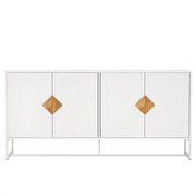 Solid wood special shape square handle design with 4 doors and double storage sideboard by La Spezia additional picture 2