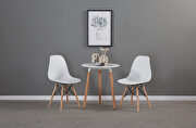 White simple fashion leisure plastic chair (set of 2) additional photo 2 of 13