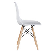 White simple fashion leisure plastic chair (set of 2) additional photo 3 of 13