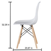 White simple fashion leisure plastic chair (set of 2) additional photo 4 of 13