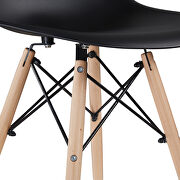 Black simple fashion leisure plastic chair (set of 2) by La Spezia additional picture 13