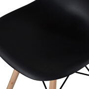 Black simple fashion leisure plastic chair (set of 2) by La Spezia additional picture 15