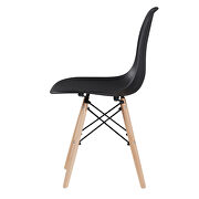 Black simple fashion leisure plastic chair (set of 2) by La Spezia additional picture 3