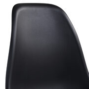 Black simple fashion leisure plastic chair (set of 2) by La Spezia additional picture 6