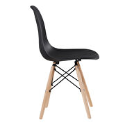 Black simple fashion leisure plastic chair (set of 2) by La Spezia additional picture 7