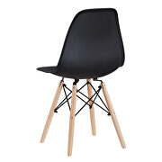 Black simple fashion leisure plastic chair (set of 2) by La Spezia additional picture 8