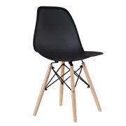 Black simple fashion leisure plastic chair (set of 2) by La Spezia additional picture 9