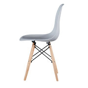 Light gray simple fashion leisure plastic chair (set of 2) additional photo 3 of 17