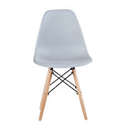 Light gray simple fashion leisure plastic chair (set of 2) additional photo 5 of 17