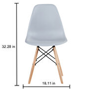 Light gray simple fashion leisure plastic chair (set of 2) by La Spezia additional picture 8