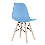 Light blue simple fashion leisure plastic chair (set of 2) additional photo 4 of 13