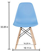 Light blue simple fashion leisure plastic chair (set of 2) by La Spezia additional picture 8