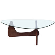 Glass top/ coffee wood base coffee table by La Spezia additional picture 2