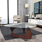 Glass top/ coffee wood base coffee table by La Spezia additional picture 13