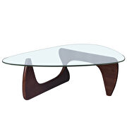Glass top/ coffee wood base coffee table by La Spezia additional picture 3