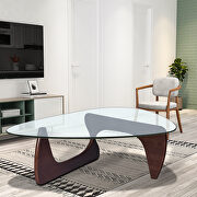 Glass top/ coffee wood base coffee table by La Spezia additional picture 4