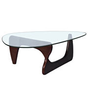 Glass top/ coffee wood base coffee table by La Spezia additional picture 5