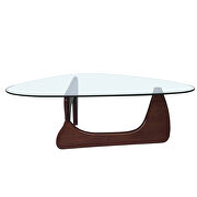 Glass top/ coffee wood base coffee table by La Spezia additional picture 6