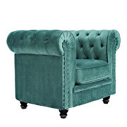 Classic sofa 1-seat green velvet solid wood oak feet by La Spezia additional picture 14