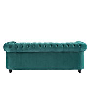 Classic sofa loveseat green velvet solid wood oak feet by La Spezia additional picture 12