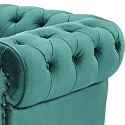 Classic sofa loveseat green velvet solid wood oak feet by La Spezia additional picture 16
