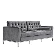Gray velvet sofa loveseat metal foot by La Spezia additional picture 9