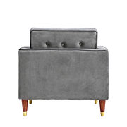 Gray velvet mid-century modern velvet chair by La Spezia additional picture 12