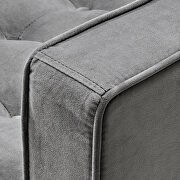 Gray velvet mid-century modern velvet chair additional photo 5 of 16